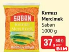 SABAN KIRMIZI MERCİMEK 1000 G SABAN KIRMIZI MERCİMEK 1000 G
